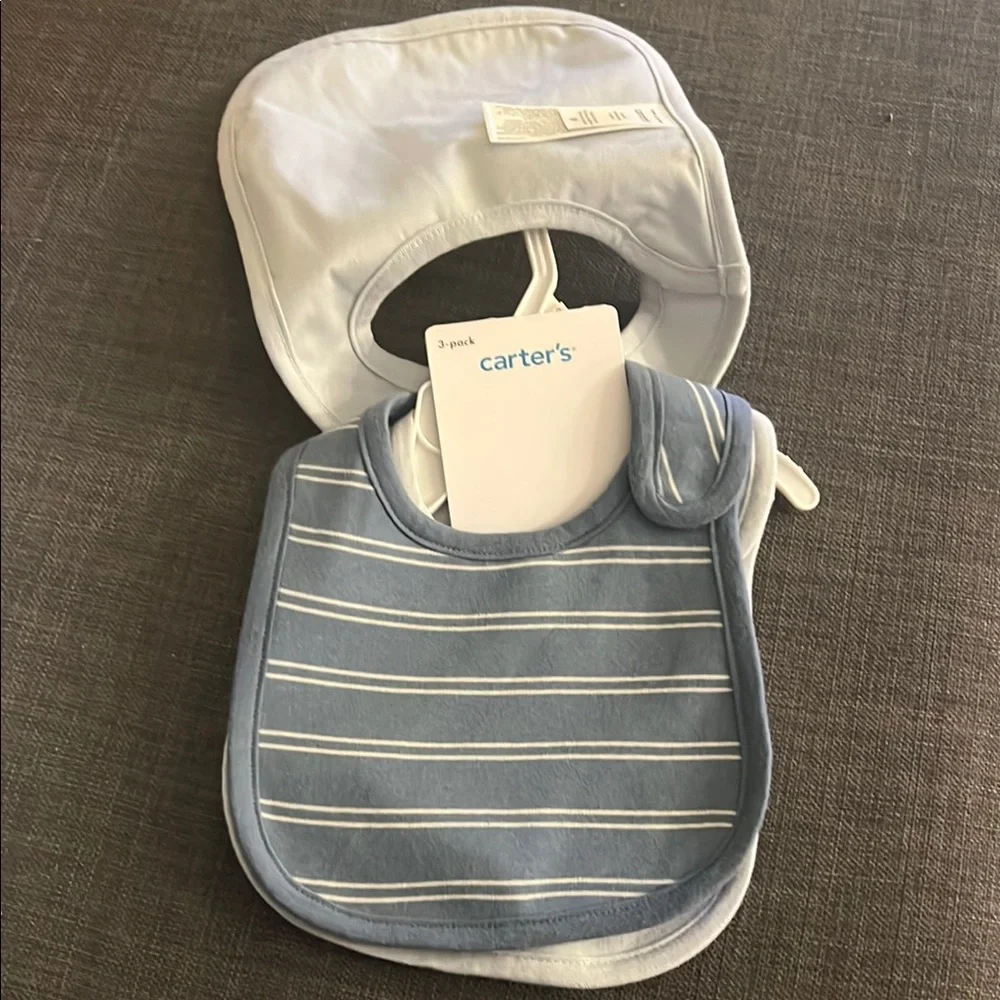 Carter's Little Adventure Seeker Bib Set - Cream and Gray